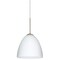 Besa Lighting Vila Cord Pendant, Opal Matte, Satin Nickel Finish, 1x9W LED 1JT-447007-LED-SN - alternate 1